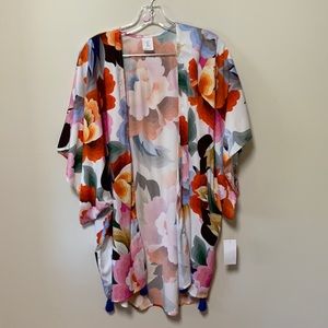 La Blanca swim cover up kimono “floral rhythm”